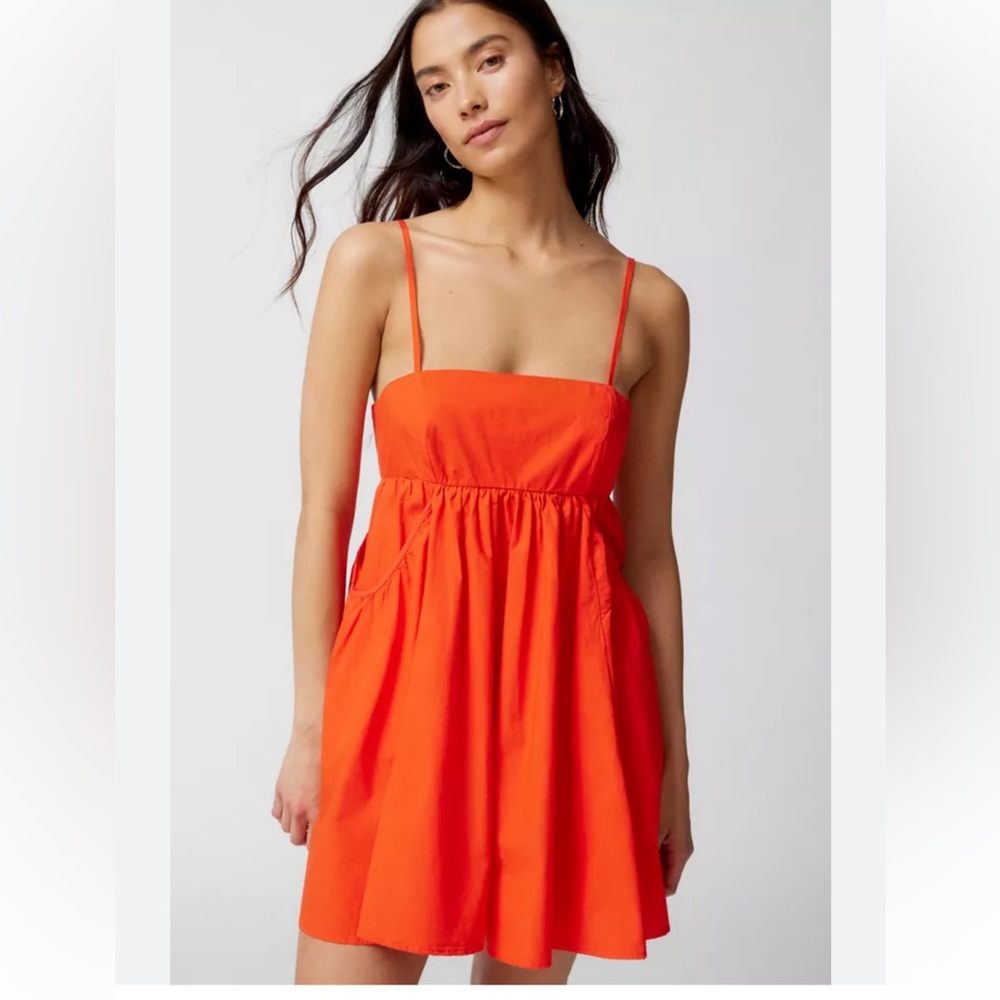 UO Theodora Poplin Mini Dress